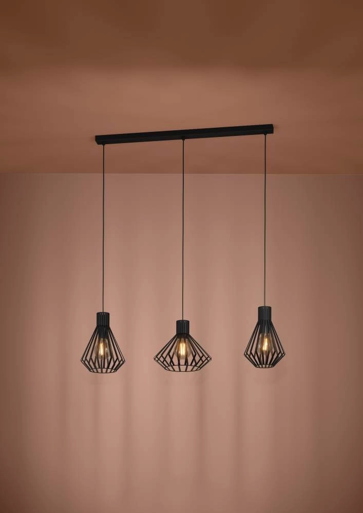 Wire hanging lamp Basidano 3x E27 Stars of Light 9008606239023