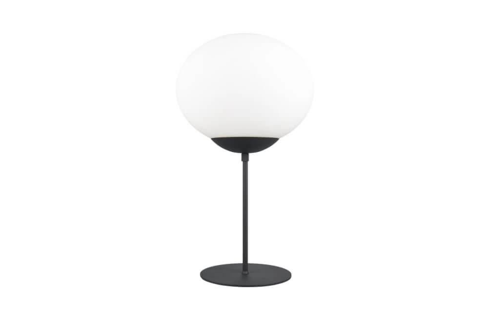 Table lamp Fomento Ø 30cm - black with white glass Trio 4017807616163