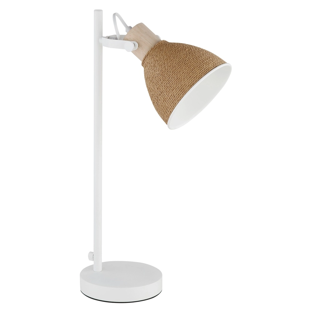 Desk lamp Lyndon White with rattan Globo 9007371592746