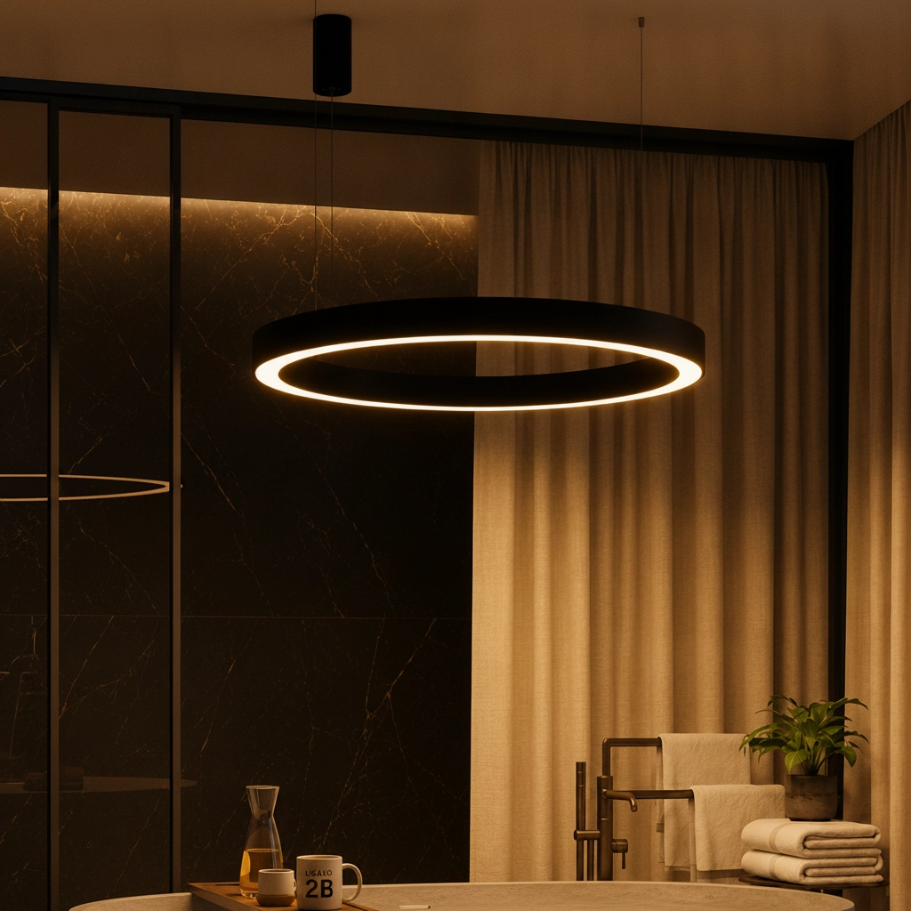 Pendant lamp Morbido black Ø 100cm