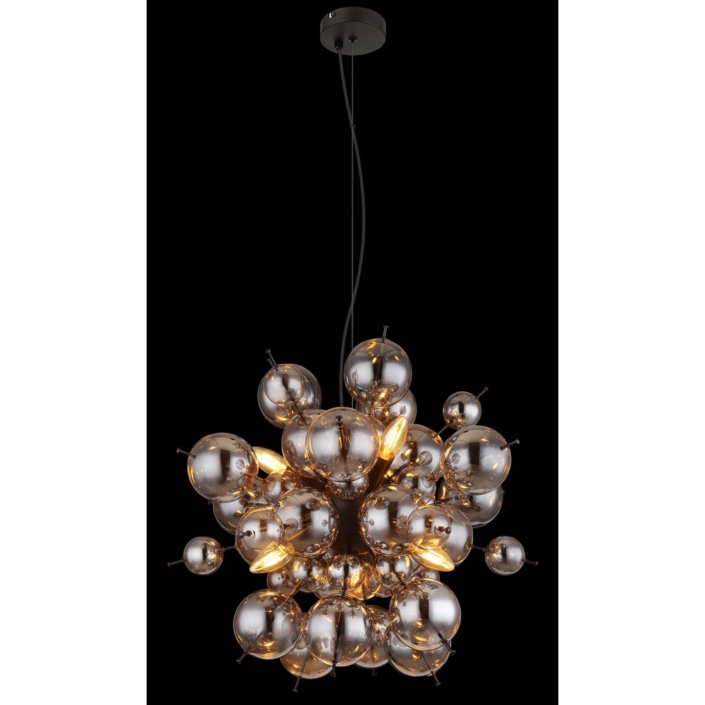 Unique pendant lamp Udo smoke glass Ø 55cm Globo 9007371452637