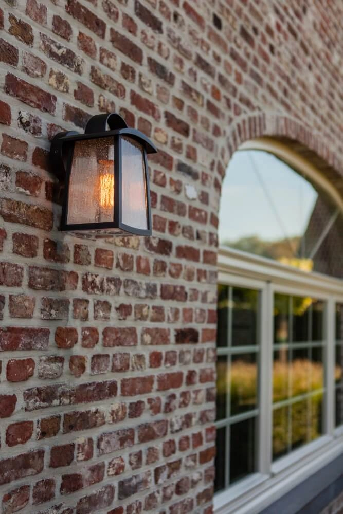 Black wall lamp Kelsey Glass structure Lutec 6939412047614
