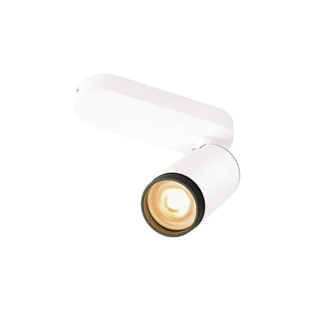 Surface-mounted spot Grip! L white with black ring SLV 4024163304443