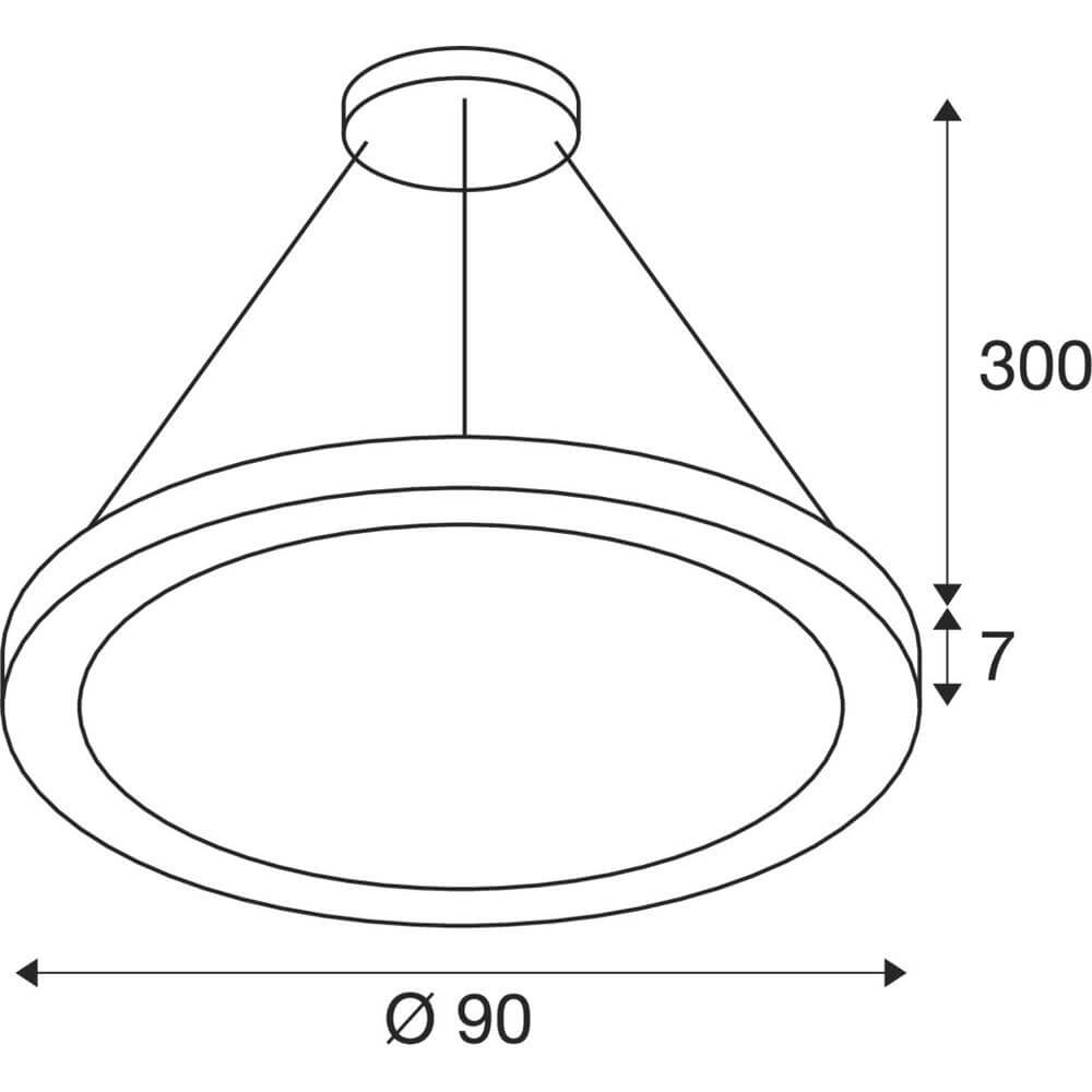 White pendant lamp Medo Ring 90 Ø 90cm SLV 4024163298032