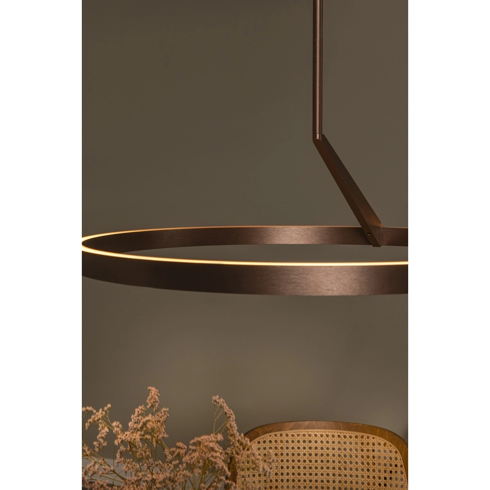 Sleek LED pendant light Applause copper red - Ø 60cm Premium by Lucide 5411212221834