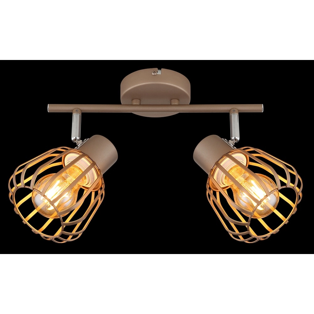 Ceiling lamp Olin 2-light coffee brown Globo 9007371586578