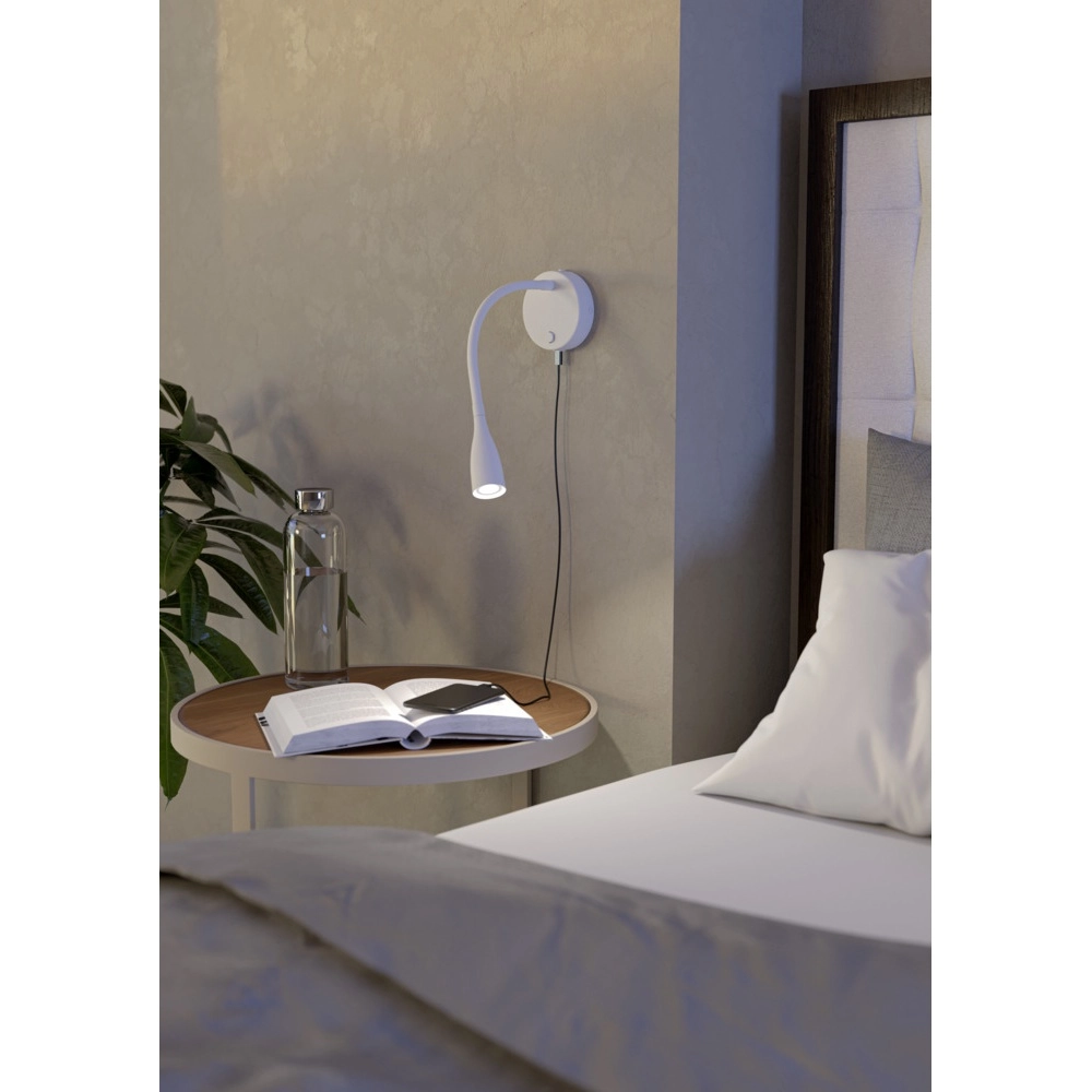Bedside lamp Olivandino 1 Flexible White Eglo 9008606347797