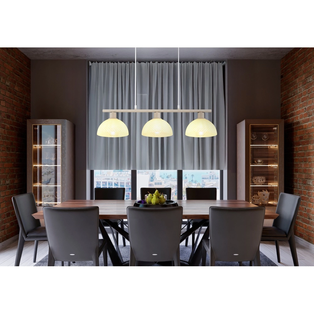 3-light pendant lamp Selma sand brown Globo 9007371592104