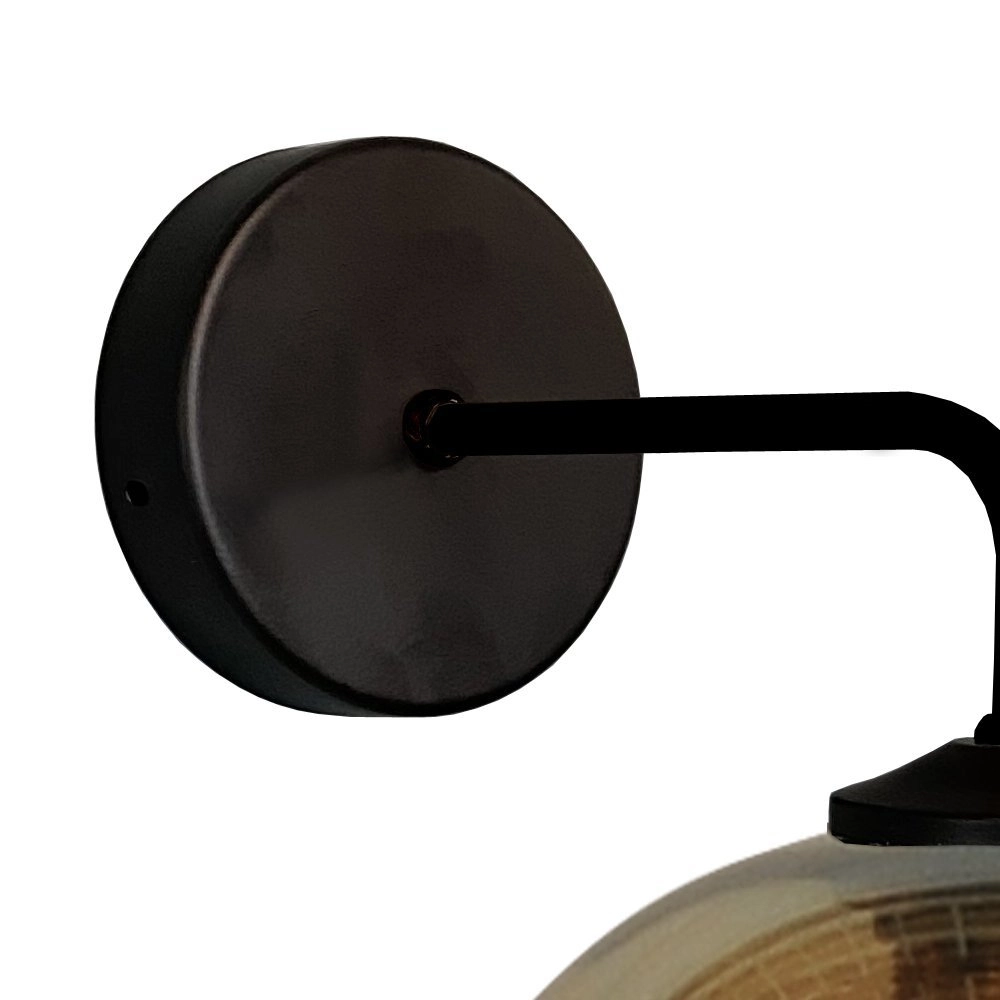 Wall lamp Quinto black with smoke glass Masterlight 8718121247670