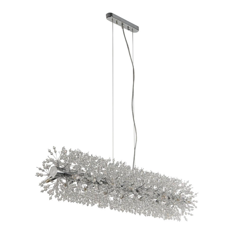 Design pendant lamp Sunburst 1m chrome