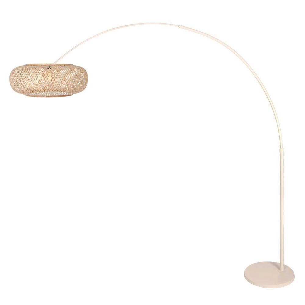 Arc lamp Sparkled Light cream with bamboo shade Ø 60cm Steinhauer 8712746180008