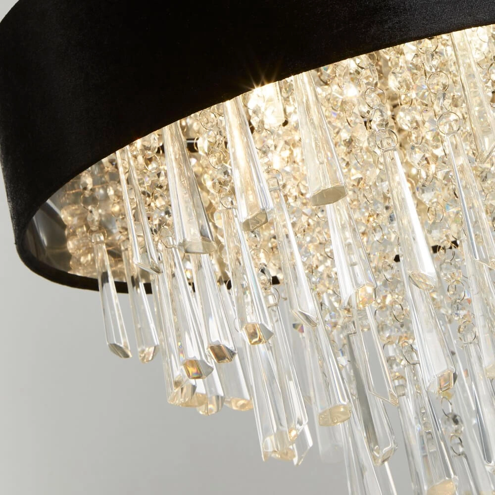 Chandelier Glamour black with chrome Searchlight 5053423244136