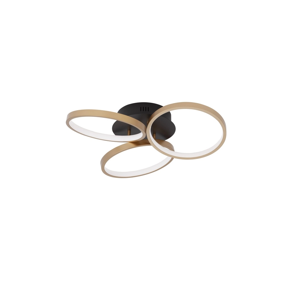 Design ceiling lamp Elize black with gold Ø 55cm Lyora 5212017433138