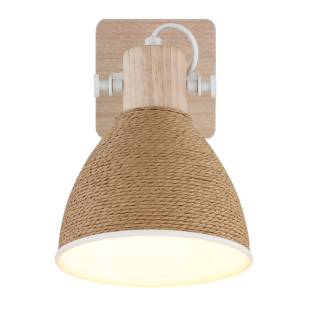 Wall light Lyndon White with rattan Globo 9007371580743