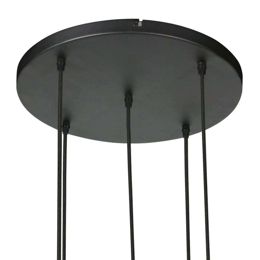5-light pendant lamp Nox Light with bamboo caps Steinhauer 8712746183177