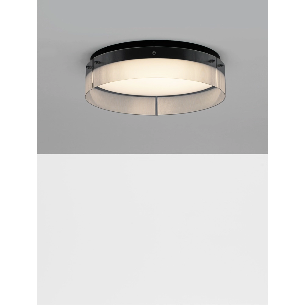 Design ceiling lamp Pauline black with glass Ø 55cm