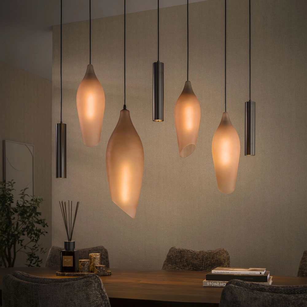 Stylish pendant lamp Cocoon with frosted glass Lyora 8716803511934