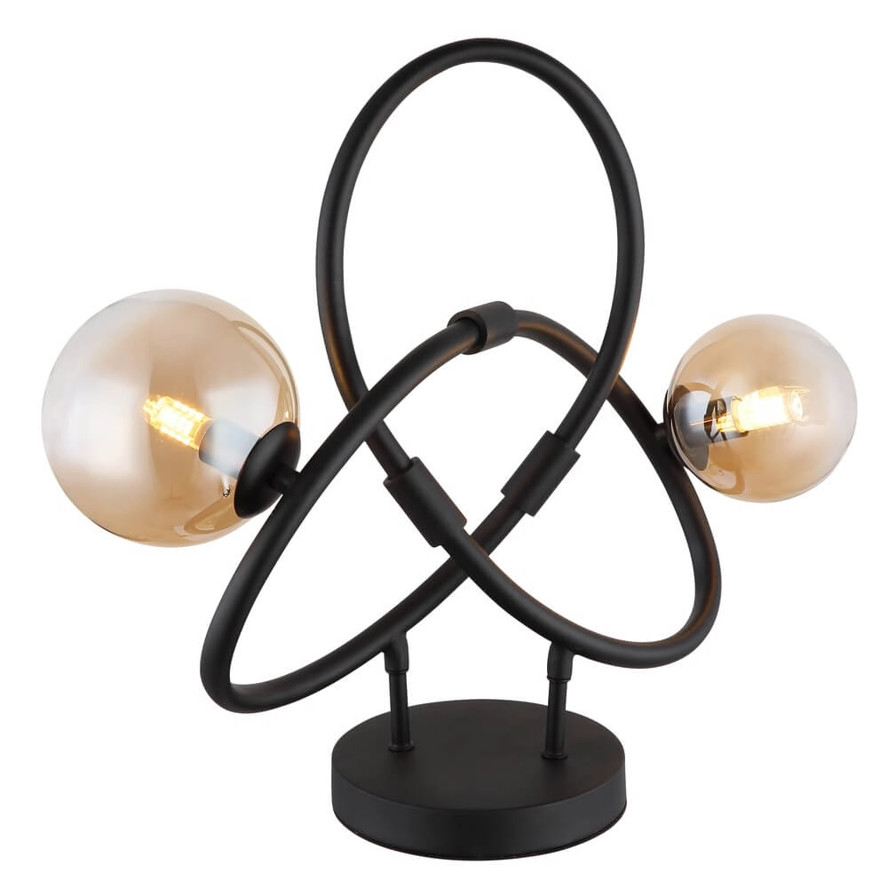 Black table lamp Tuberius Design 2-light