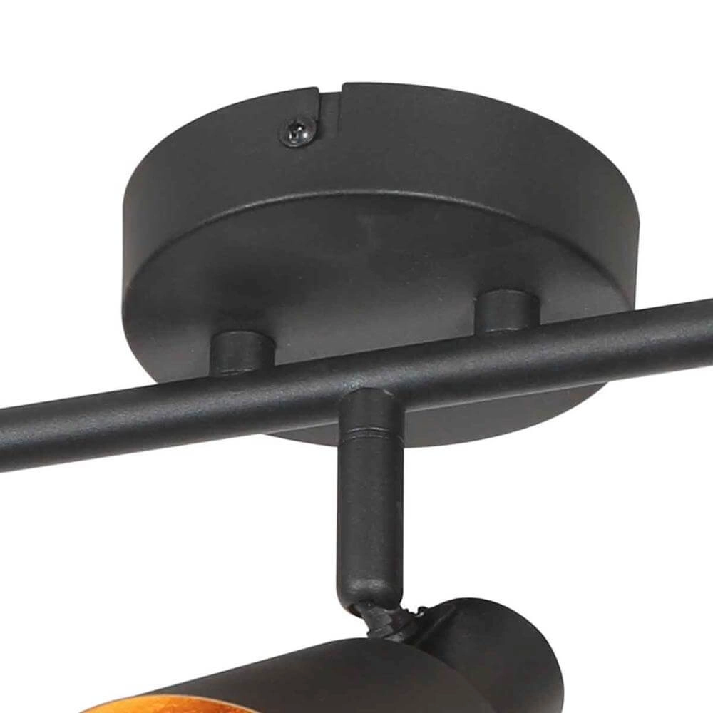 Ceiling lamp Oeroe black with gold 3-lights Steinhauer 8712746176346