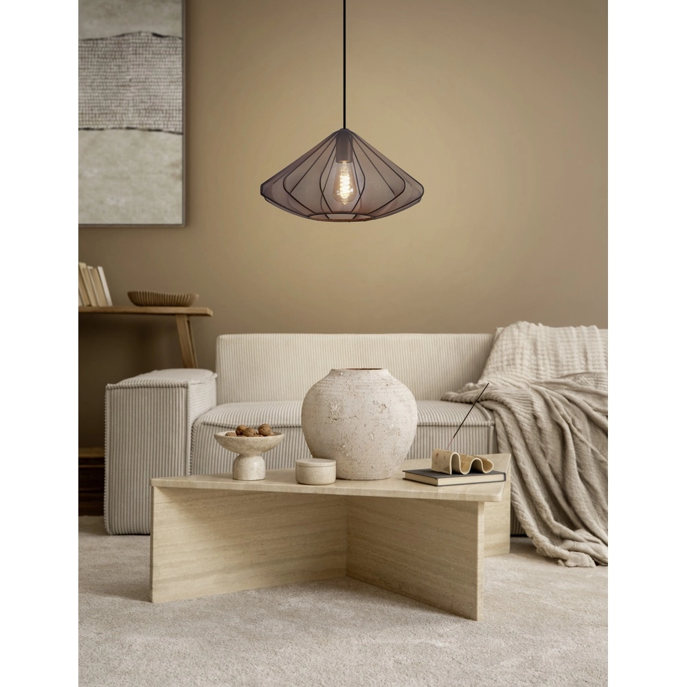 Pendant lamp Ø 42cm Dolwen Black - Japandi Eglo 9002759439958