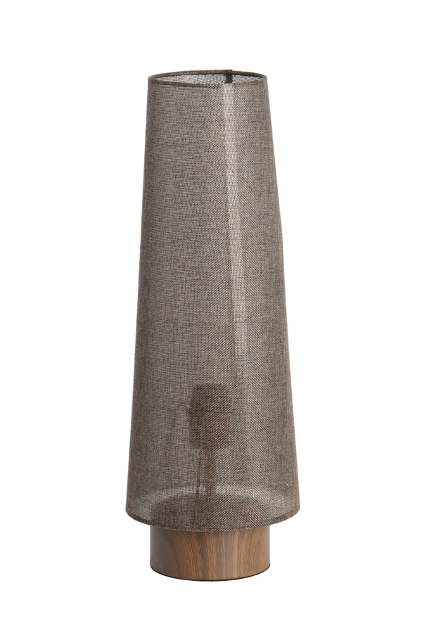 Brown table lamp Howie wood Ø 19cm Light & Living 8717807759445