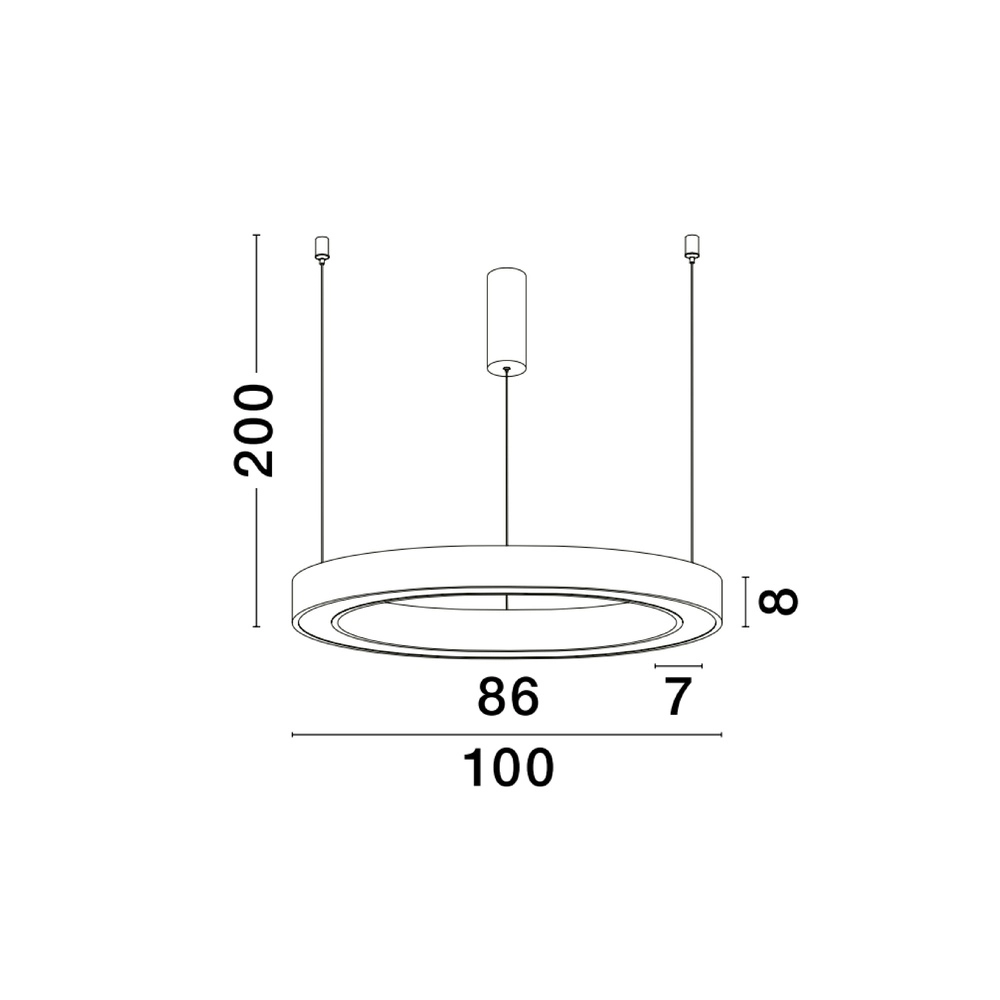 Pendant lamp Morbido black Ø 100cm Lyora 5212017438706