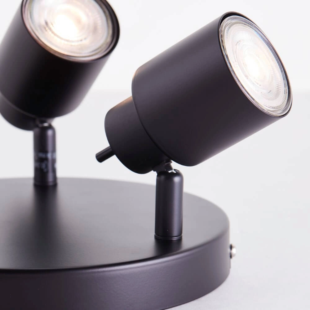 Black ceiling spotlight Andres 3-light Brilliant 4004353409356
