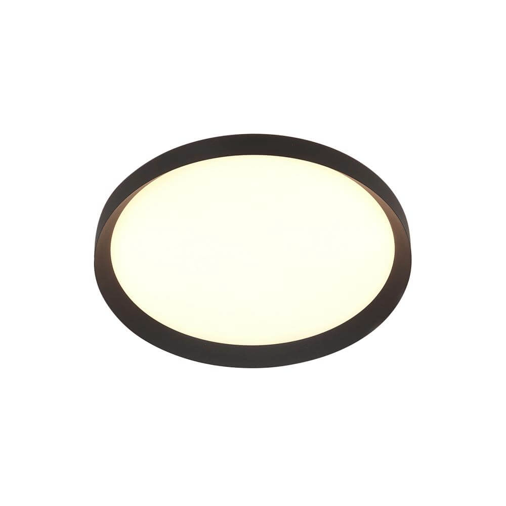 Sleek ceiling lamp Flady black Ø 40cm Steinhauer 8712746171846