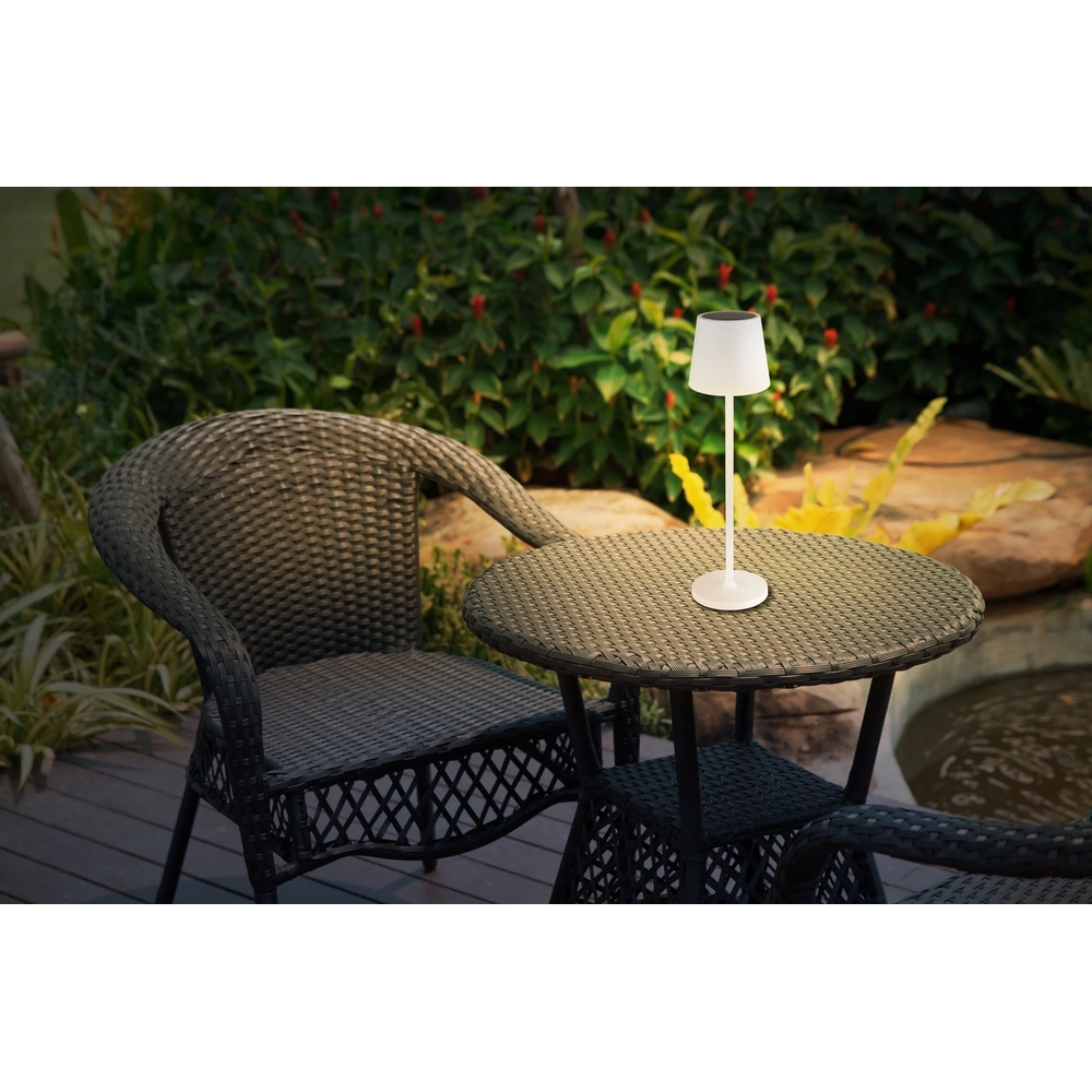 Solar table lamp Vannieso white Globo 9007371449699