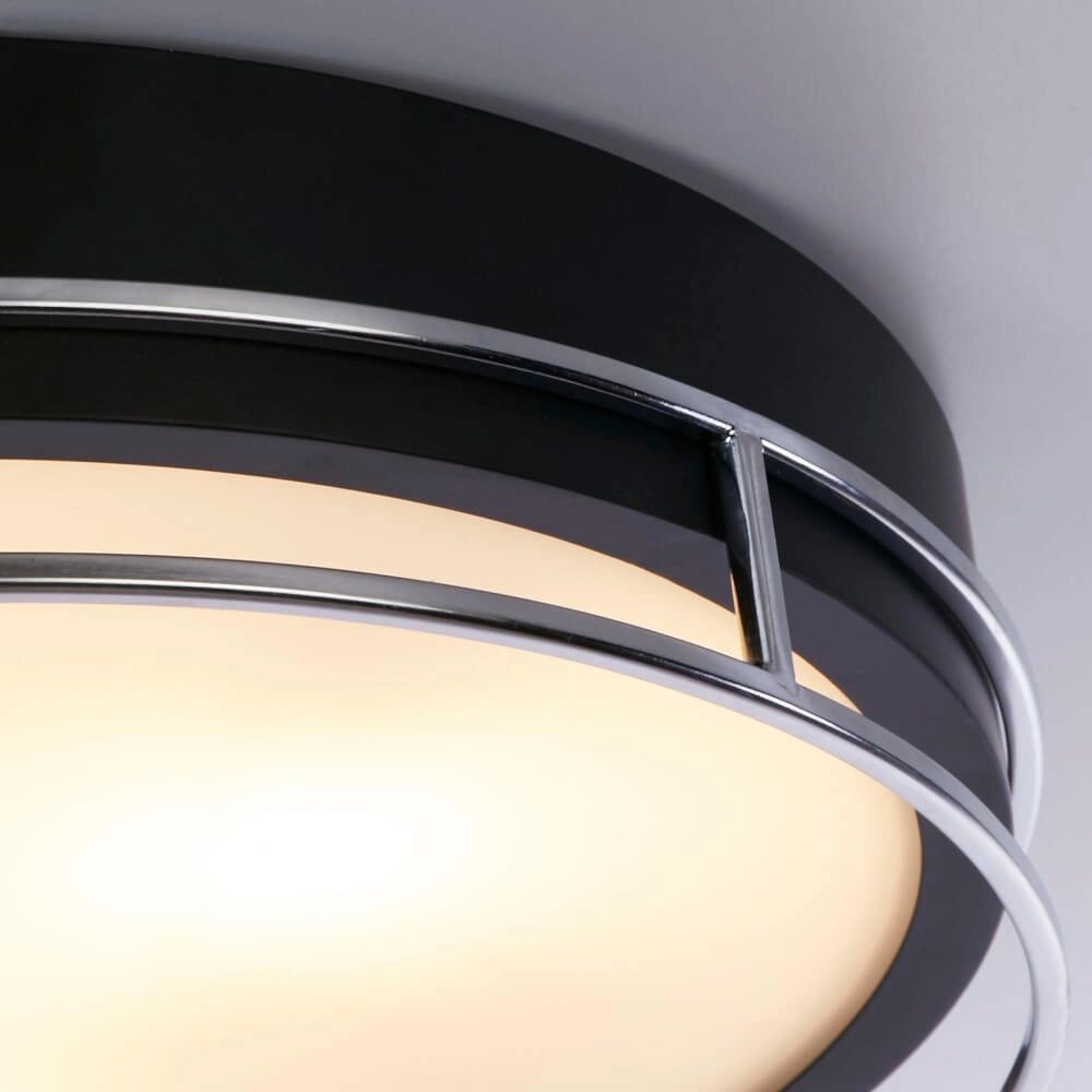 Design ceiling lamp Pheonix Ø 40cm black with silver Searchlight 5053423251028