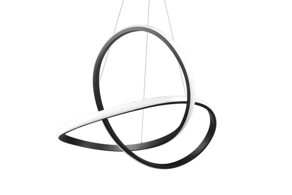 Led pendant light Course black Trio 4017807521542