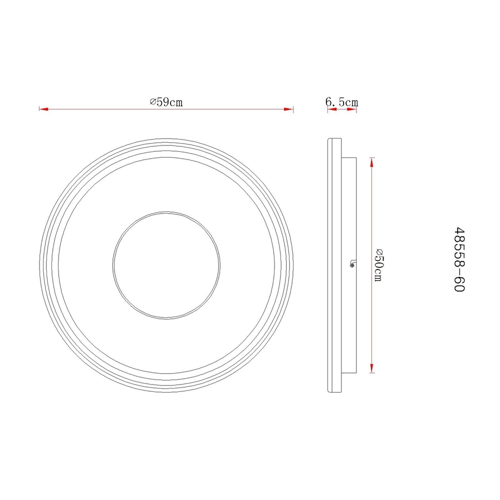 Ceiling lamp Eila Ø 59cm white Globo 9007371572458