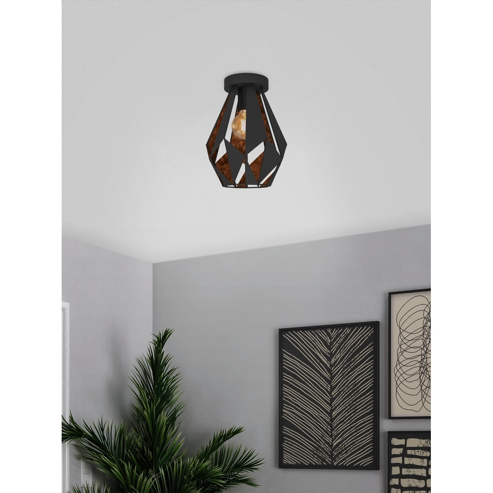 Ceiling lamp Carlton 1 Ø 20cm - black Eglo 9002759307882