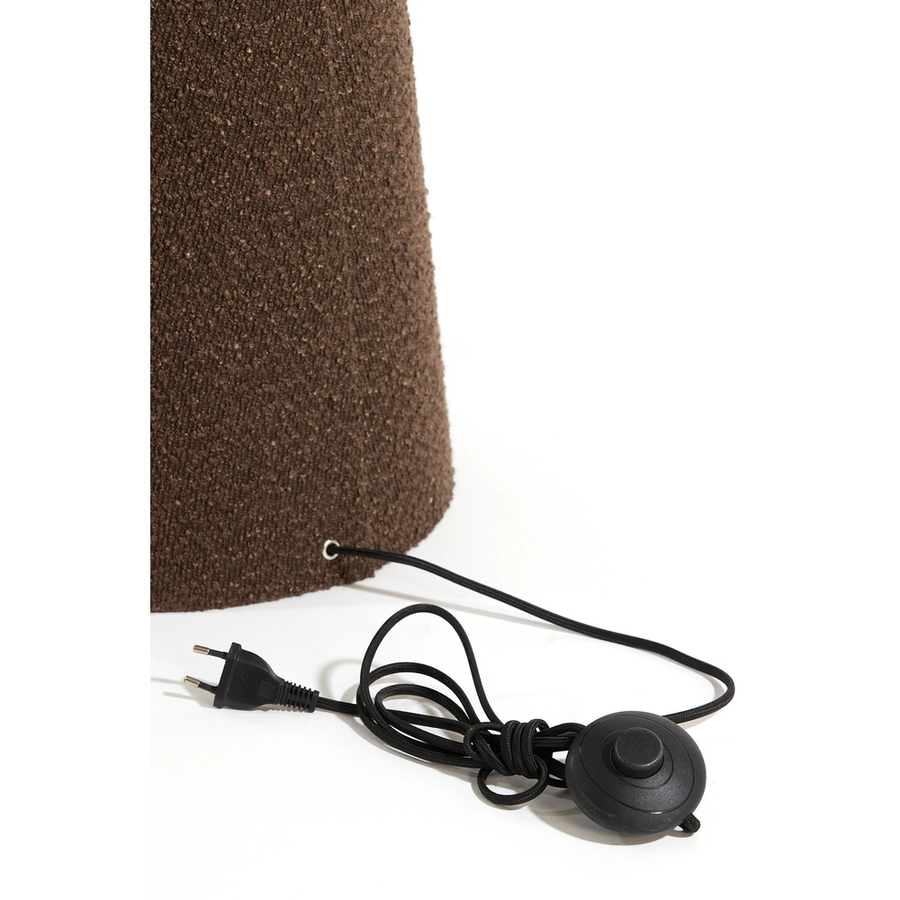 Floor lamp Micky Ø 38cm - bouclé - brown Light & Living 8717807782788