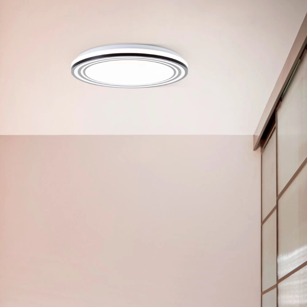 Black and white ceiling lamp Kobana Ø 49cm Brilliant 4004353426544