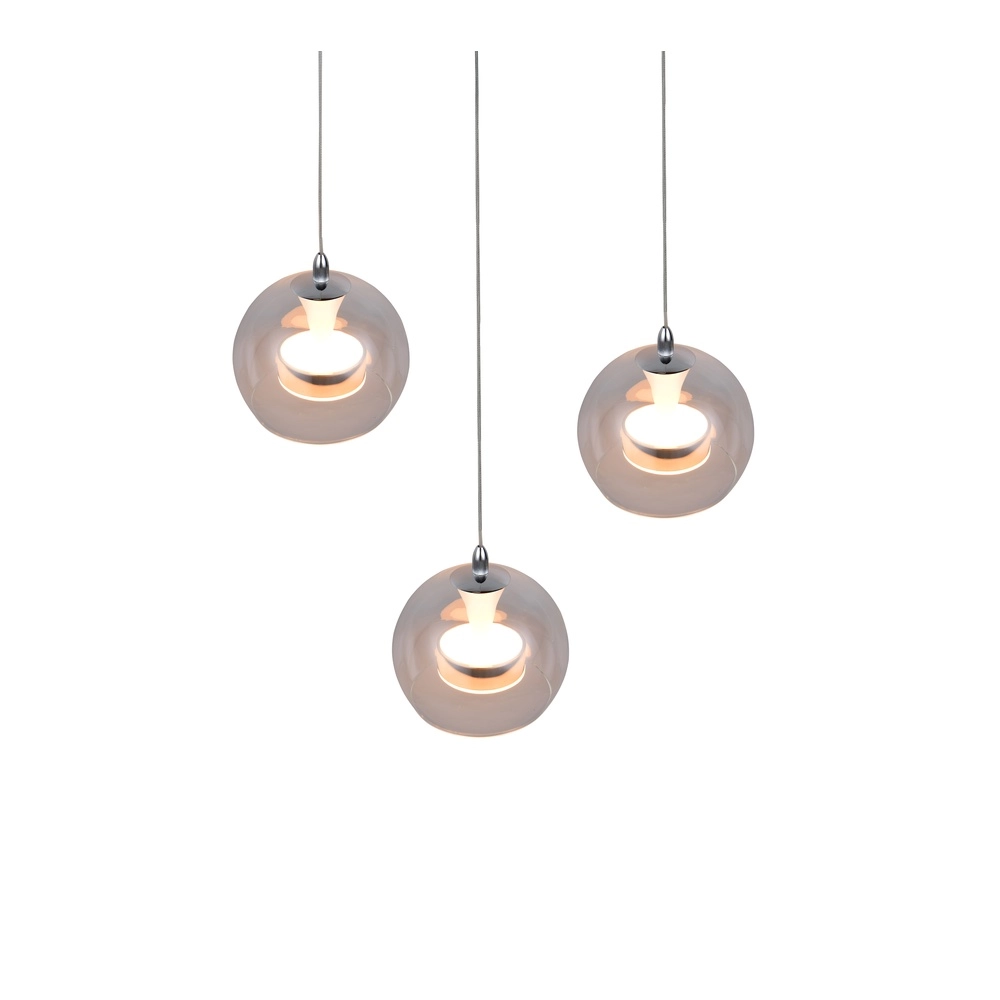 Pendant lamp Flynt 3-light chrome Trio 4017807671001
