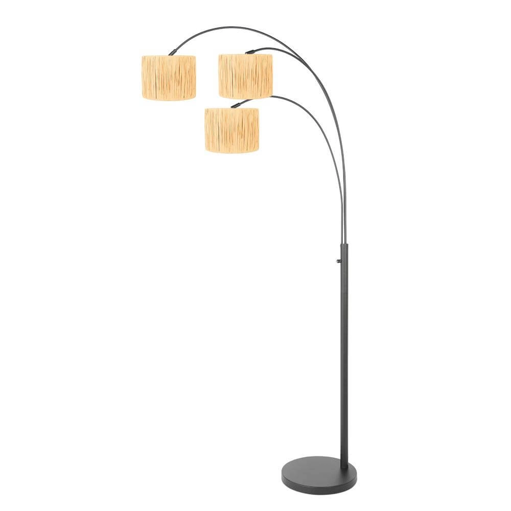 Floor lamp Sparkled Light black with straw-colored caps Steinhauer 8712746173642