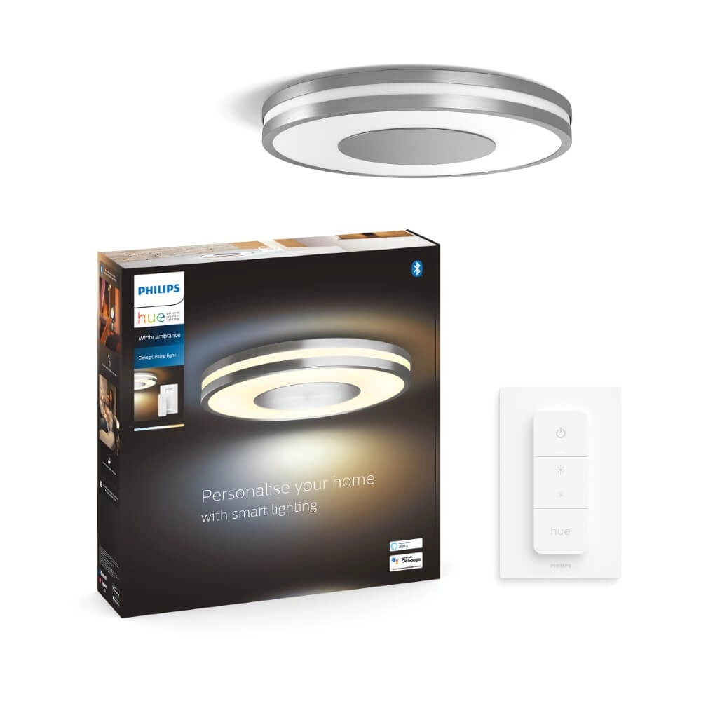 Ceiling light Hue Being - White Ambiance Ø 34.8cm stainless steel Philips 8719514341111