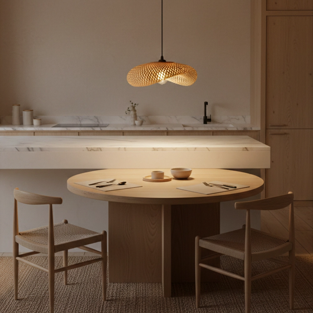 Bamboo pendant lamp Adaline 42cm