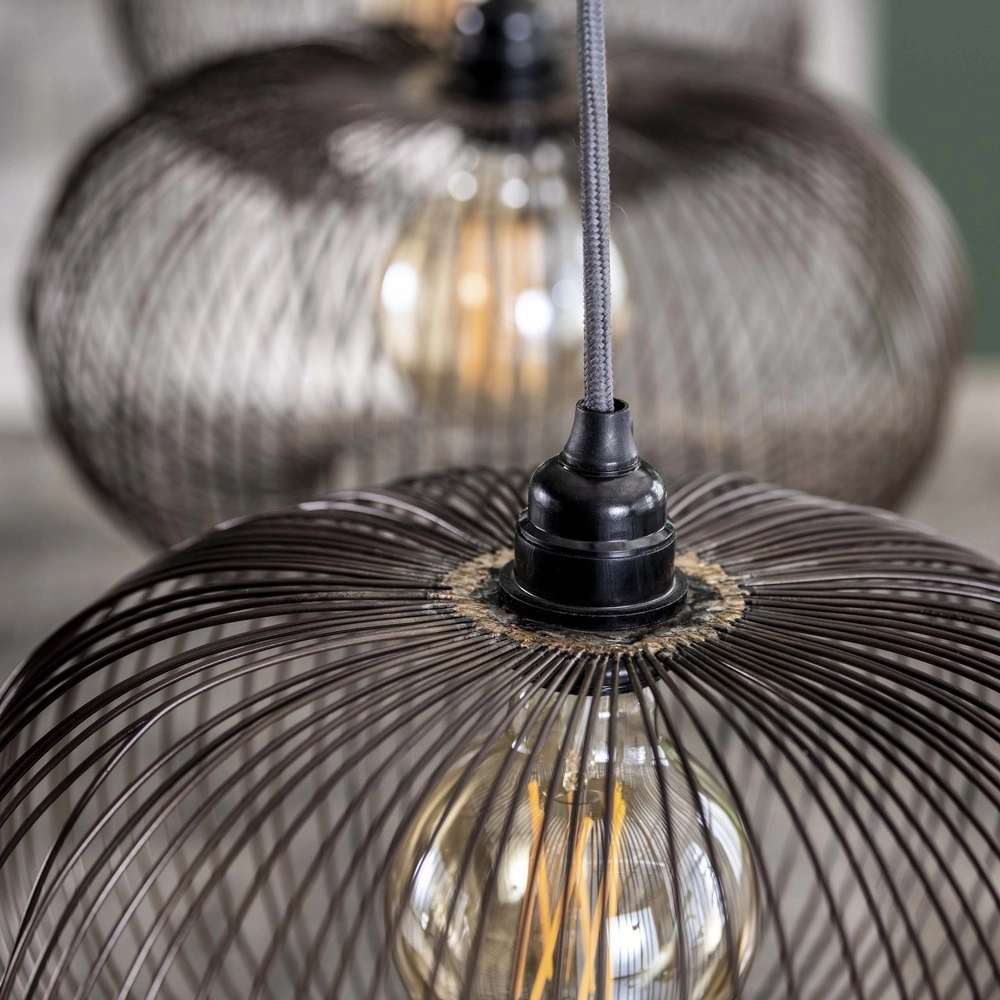 4-light pendant lamp Copper Ø 35cm Lyora 8716803513266