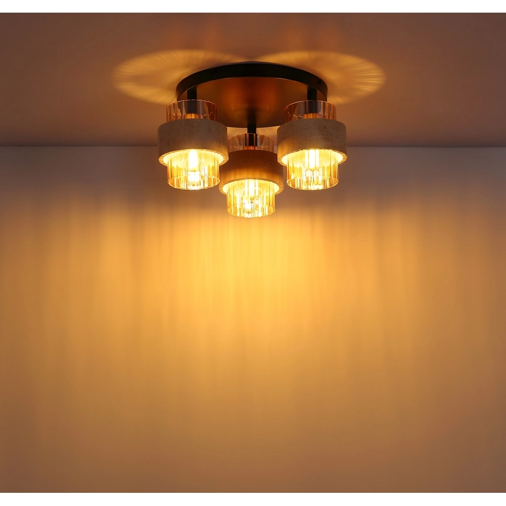 Ceiling lamp Daren black with marble Globo 9007371586660