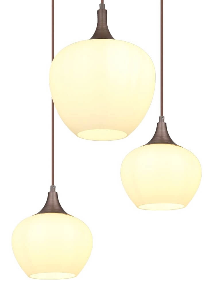 Brown pendant lamp Maxy 6-light Globo 9007371454358