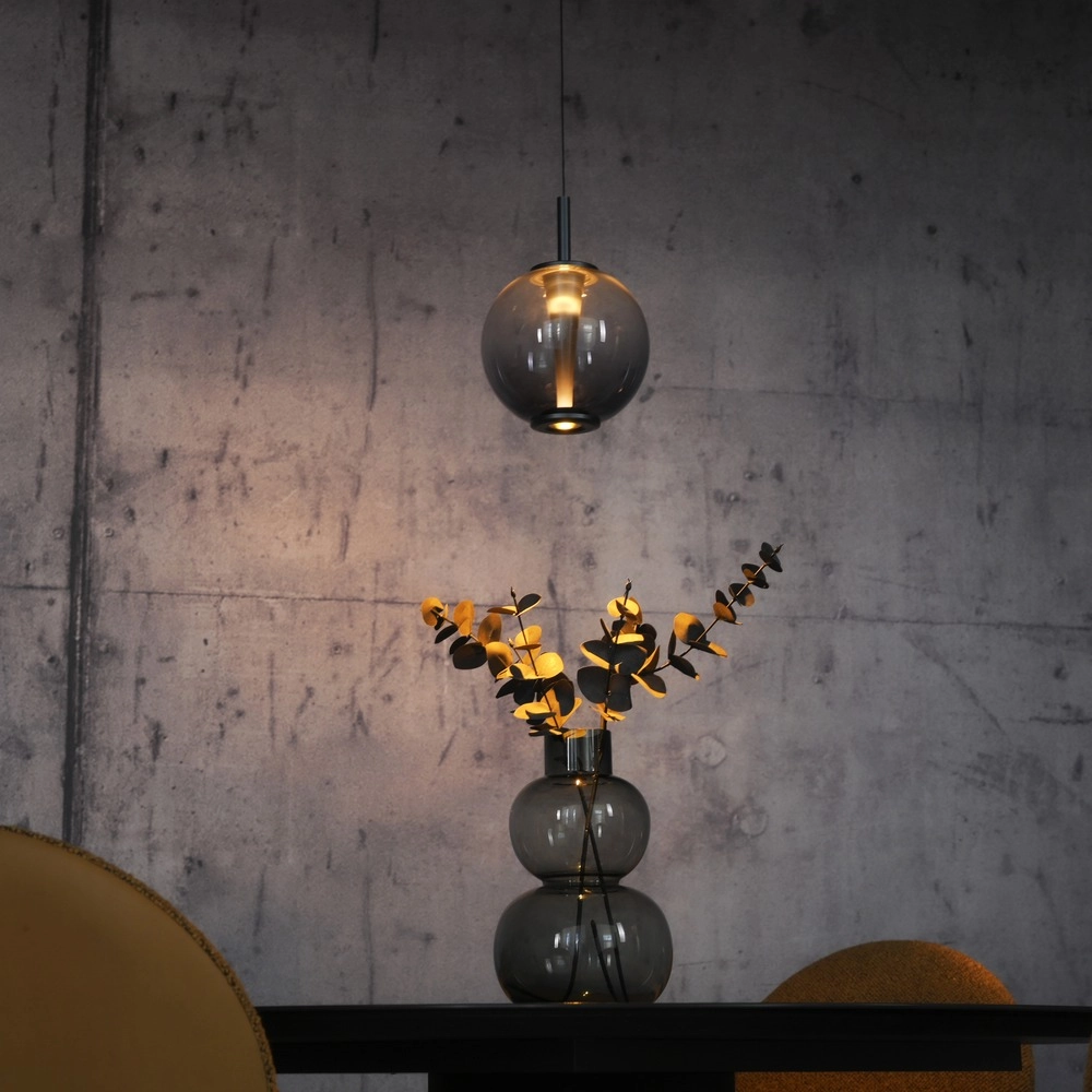 Led pendant light Pure Infinity with smoke glass - Ø 18cm Paul Neuhaus 4012248399033