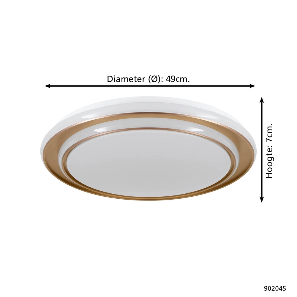 Ceiling light Moschetta gold Ø 49cm Eglo 9008606357406
