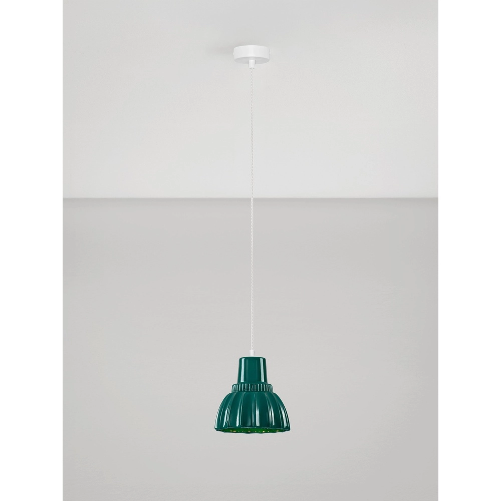 Pendant lamp Picco white with green Lyora 5212017495396