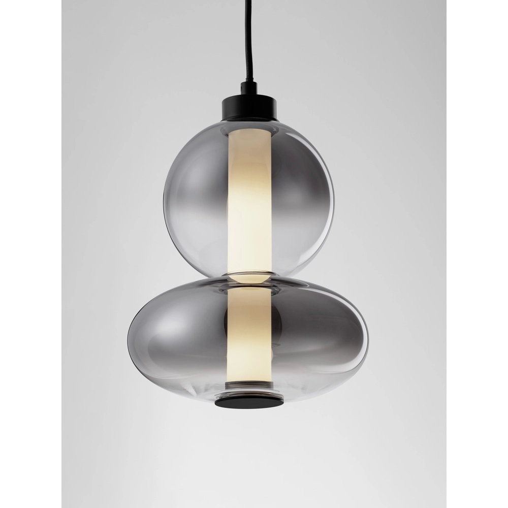 Pendant lamp Bally smoke glass 27.5cm Lyora 5212017449153