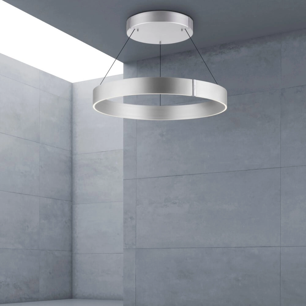 Round hanging lamp Pure E-Clipse aluminum Ø 70cm Paul Neuhaus 4012248372364