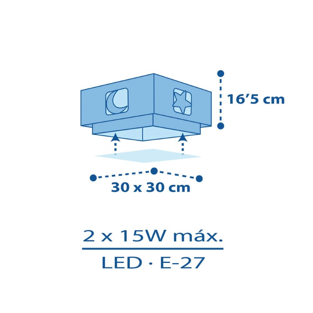 Square ceiling lamp Moonlight Dalber 8420406001586