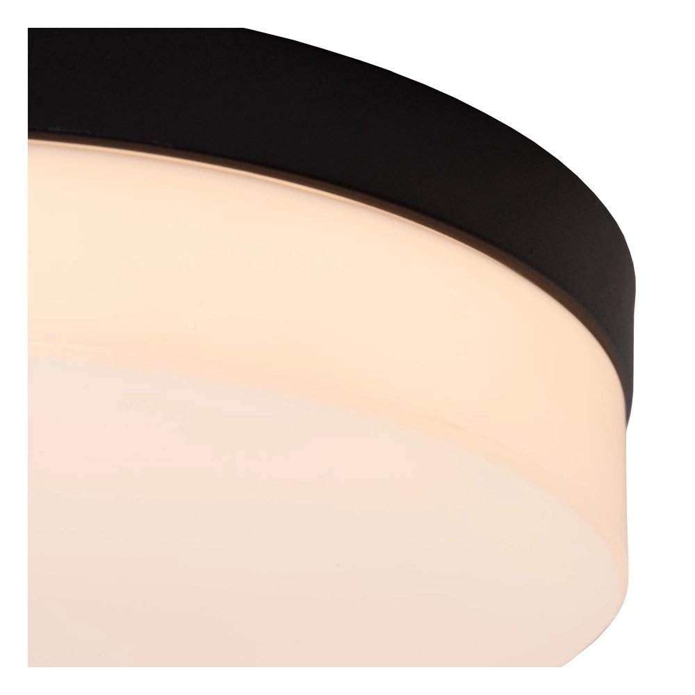 Ceiling light Biskit Ø 40cm - IP44 black Lucide 5411212792198