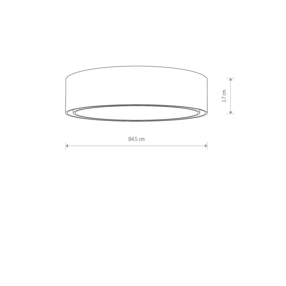 White ceiling lamp Mist Ø 84.5cm Lyora 5903139894494